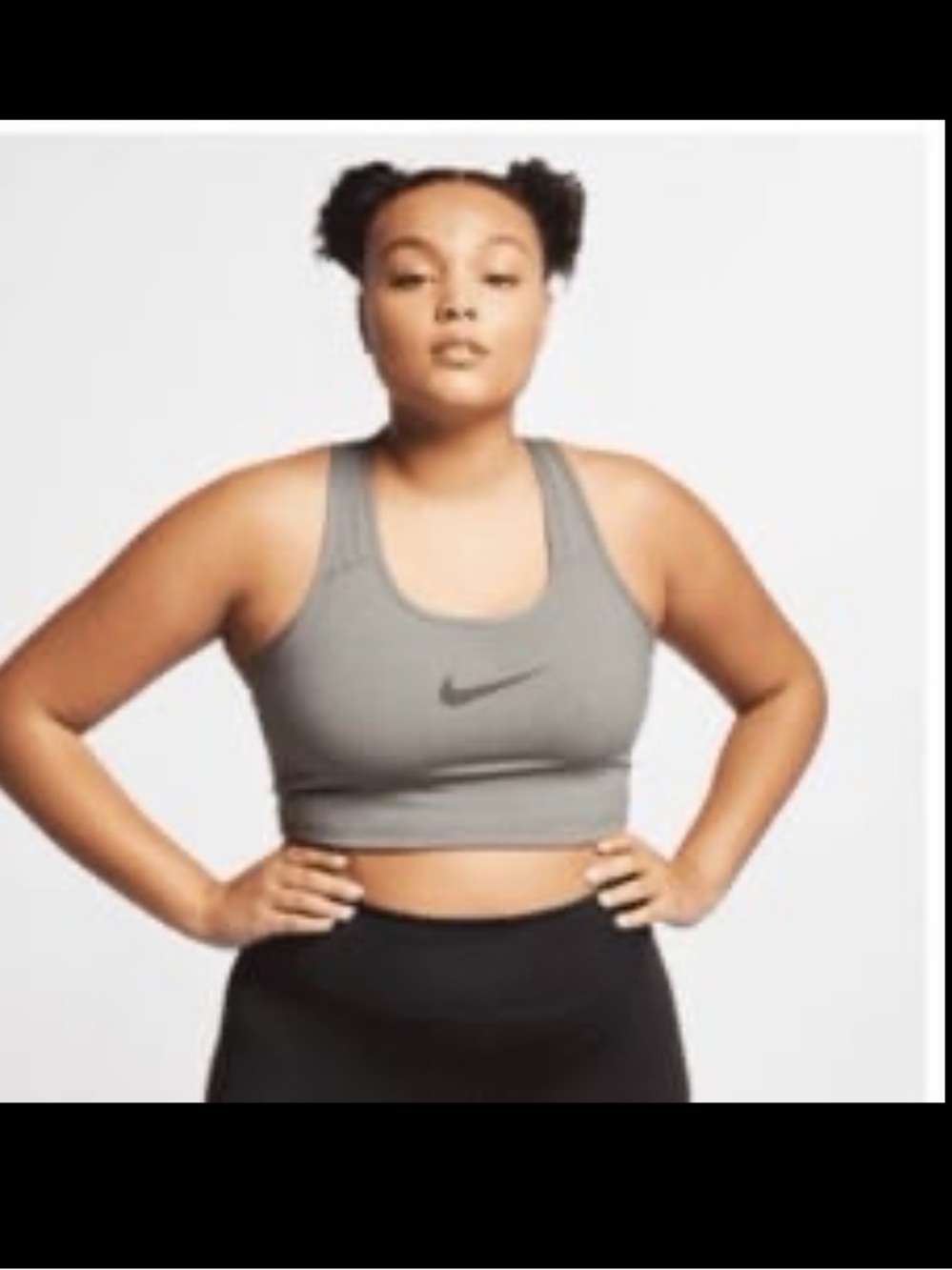 Nike Grey Scoop-Style Sports Bra